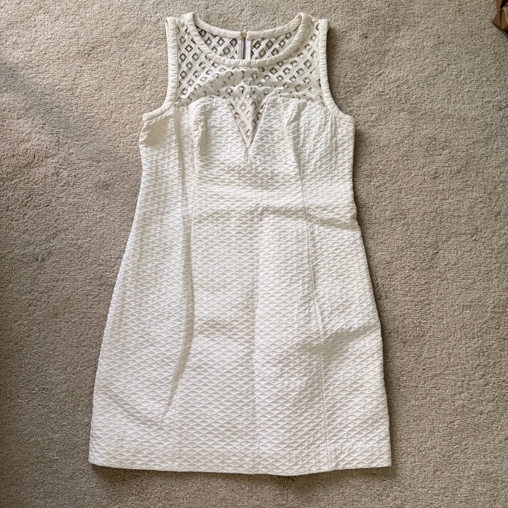 Lilly Pulitzer White Shift Crochet Dress